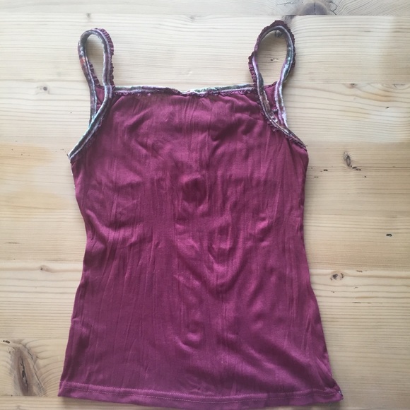 COPY - Joven burgundy tank top with velour size s… - Picture 2 of 8